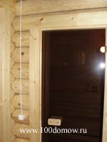 Стеклянная дверь в парную